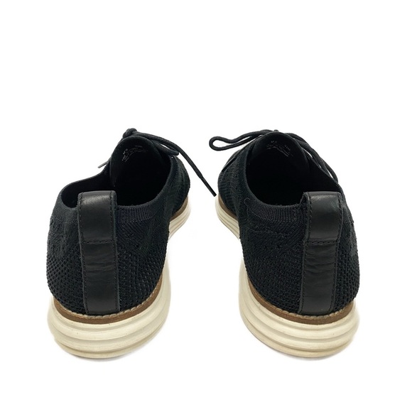 Cole Haan Men's Original Grand OG Knit Wingtip Oxford Shoes, Black Ivory - 9.5 - Picture 8 of 11